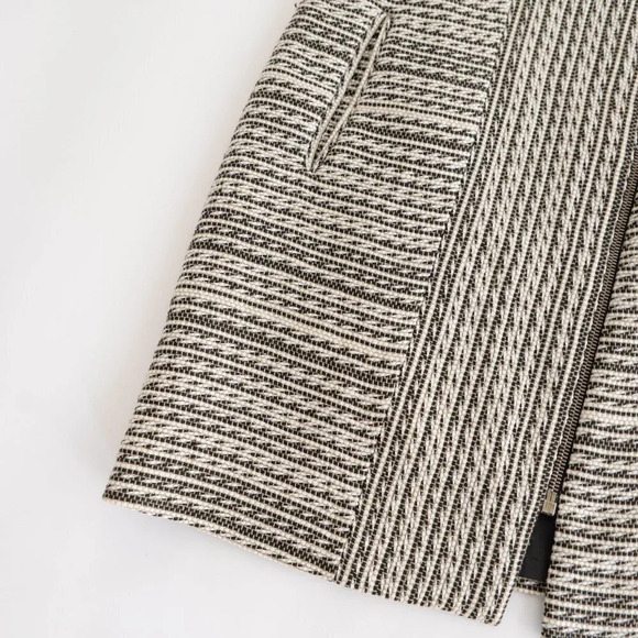 Judith & Charles Black and Cream 68% Linen Mini Skirt Size 6 - Picture 8 of 12